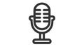 Record Microphone vector icon. The symbol microphone for web site. Illustration retro microphone for mobile apps