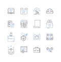 Record organization line icons collection. Cataloging, Categorizing, Archiving, Arranging, Sorting, Indexing Royalty Free Stock Photo