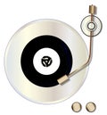 Record Player Deck With 45 rpm disc