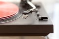 Record Player Tonearm Headshell Closeup Royalty Free Stock Photo