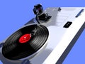 Record player with a turning vinyl Royalty Free Stock Photo