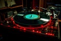 Record Spins on Vintage Turntable, Bringing Classic Vibes to Life