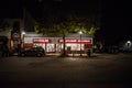 Record store at night