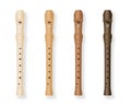 Recorder Fipple Flutes Wooden Variations Royalty Free Stock Photo