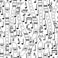 Recorder soprano illusion seamless pattern