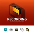 Recording icon in different style Royalty Free Stock Photo