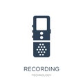 recording icon in trendy design style. recording icon isolated on white background. recording vector icon simple and modern flat Royalty Free Stock Photo