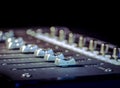 Recording music sound studio sliders Royalty Free Stock Photo