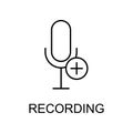 recording sign icon. Element of simple music icon for mobile concept and web apps. Thin line recording sign icon can be used for Royalty Free Stock Photo