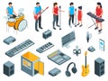 Recording Studio Equipment Icons Royalty Free Stock Photo