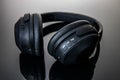 Recording studio headphones on a black and gray gradient background Royalty Free Stock Photo