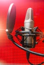 Recording studio microphone Royalty Free Stock Photo