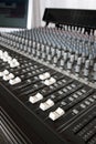 Recording studio mixing console Royalty Free Stock Photo