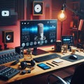 recording studio for social media channels