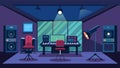 A recording studio with soundproof walls and professionalgrade equipment for creating digital media projects.. Royalty Free Stock Photo