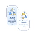 Recourse VS non-recourse factoring rectangle infographic vector