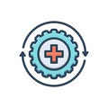 Color illustration icon for Recover, overturn and replace