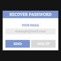 Recover password icon, flat style