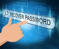 Recover Password Shows Forgotten Passwords 3d Illustration
