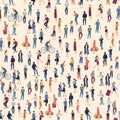 People crowd. seamless background