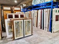 Recycled Older Style House Windows and Doors in Warehouse, Australia