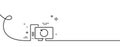 Recovery computer line icon. Backup data sign. Restore information. Continuous line with curl. Vector Royalty Free Stock Photo