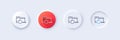 Recovery devices line icon. Backup data sign. Restore information. Line icons. Vector