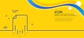 Recovery file line icon. Backup data sign. Restore document. Minimal line yellow banner. Vector