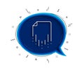 Recovery file line icon. Backup data sign. Restore document. Vector