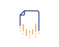 Recovery file line icon. Backup data sign. Restore document. Vector