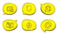 Recovery file, Settings and Settings gears icons set. Chemistry lab sign. Vector