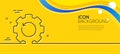 Recovery gear line icon. Backup data sign. Restore information. Minimal line yellow banner. Vector