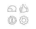 Recovery gear line icon. Backup data sign. Restore information. Vector