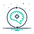 Mix icon for Recovery, brain and improve Royalty Free Stock Photo