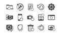 Recovery icons. Backup, Restore data and recover file. Classic set. Vector