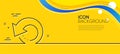 Recovery info line icon. Backup data sign. Restore information. Minimal line yellow banner. Vector