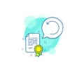 Recovery info line icon. Backup data sign. Restore information. Vector