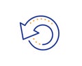 Recovery info line icon. Backup data sign. Restore information. Vector