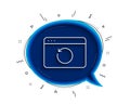 Recovery internet line icon. Backup data sign. Restore information. Vector