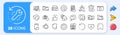 Recovery line icons. Backup, Restore data and recover document. App line icons. Vector