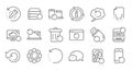 Recovery line icons. Backup, Restore data and recover file. Linear set. Vector Royalty Free Stock Photo