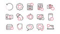 Recovery line icons. Backup, Restore data and recover file. Linear set. Vector Royalty Free Stock Photo