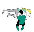 Recovery position illustration