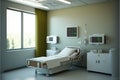 Recovery Room with beds and comfortable medical equipped in a hospital. Generative AI Royalty Free Stock Photo