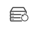 Recovery server icon. Backup data sign. Restore information. Vector