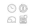 Recovery ssd line icon. Backup data sign. Restore information. Vector