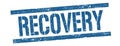 RECOVERY text on blue vintage lines stamp