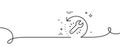 Recovery tool line icon. Backup data sign. Restore information. Continuous line with curl. Vector Royalty Free Stock Photo