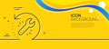 Recovery tool line icon. Backup data sign. Restore information. Minimal line yellow banner. Vector