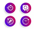 Recovery tool, Recovery data and Timer icons set. Time change sign. Backup info, Deadline management, Clock. Vector Royalty Free Stock Photo